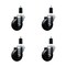 Service Caster 3.5'' SS Soft Rubber Wheel Swivel 1-3/8'' Expanding Stem Caster Set, 4PK SCC-SSEX20S3514-SRS-138-4 - alternate 1